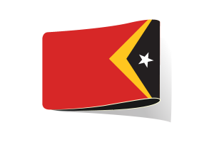 东帝汶国旗插图剪贴画