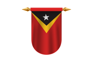 东帝汶国旗矢量图像