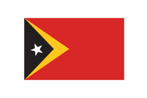 东帝汶国旗三角形矢量插图