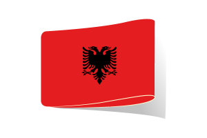 阿尔巴尼亚国旗插图剪贴画