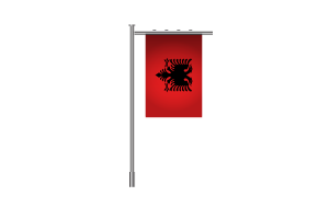 3d 阿尔巴尼亚站立旗