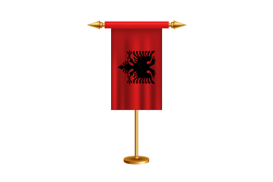 阿尔巴尼亚礼仪旗帜矢量免费
