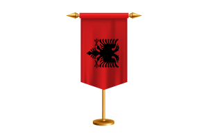 阿尔巴尼亚国旗插图与立场