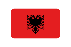 阿尔巴尼亚国旗三角形圆形