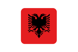 阿尔巴尼亚国旗方形圆形
