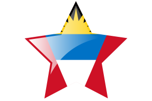 安提瓜和巴布达旗帜星图标