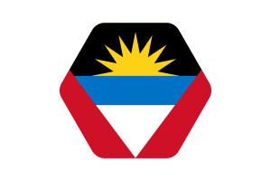 安提瓜和巴布达旗帜矢量插图