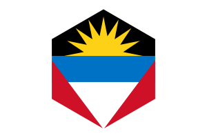 安提瓜和巴布达旗帜六边形