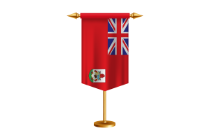 百慕大旗帜插图与支架
