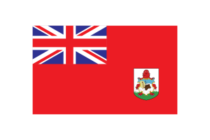 百慕大旗帜三角形矢量插图