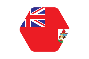 百慕大旗帜矢量插图