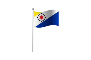 挥舞着博内尔岛的旗帜