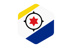 博内尔岛旗圆形六边形