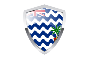 英属印度洋领地旗与尖三角形盾牌