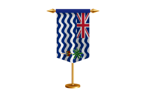 英属印度洋领地旗帜插图与支架