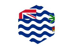 英属印度洋领地旗帜圆形六边形