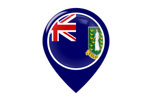 英属维尔京群岛旗帜地图图钉图标