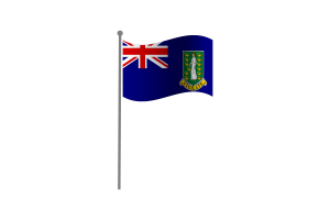挥舞着英属维尔京群岛旗帜
