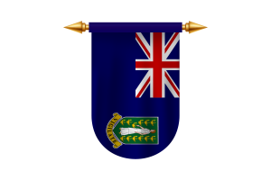 英属维尔京群岛旗帜徽章矢量图像