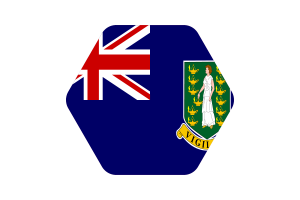 英属维尔京群岛旗帜矢量插图