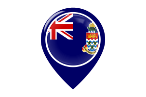 开曼群岛旗帜地图图钉图标