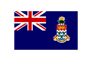 开曼群岛旗帜三角形矢量插图