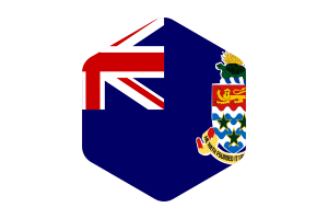 开曼群岛旗帜圆形六边形