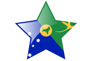 圣诞岛旗星图标