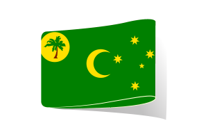 科科斯（基林）群岛旗帜插图剪贴画