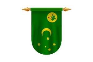 科科斯（基林）群岛旗帜徽章矢量图像