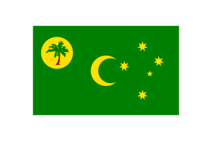 科科斯（基林）群岛旗帜三角形矢量插图