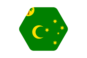 科科斯（基林）群岛旗帜矢量插图
