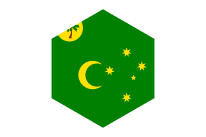 科科斯（基林）群岛旗帜六边形