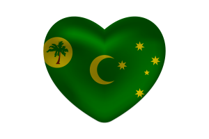 科科斯（基林）群岛旗帜心形