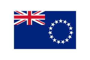 库克群岛旗帜三角形矢量插图