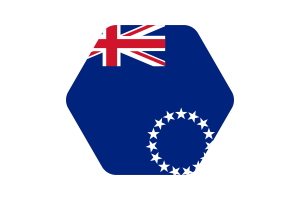 库克群岛旗帜矢量插图