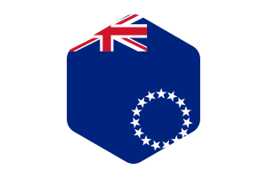 库克群岛旗帜圆形六边形