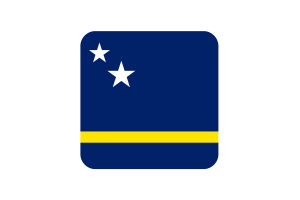 库拉索岛旗帜方形圆形
