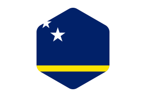 库拉索岛旗圆形六边形