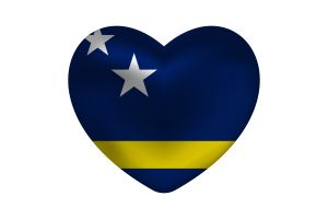 库拉索岛旗帜心形