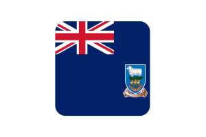 福克兰群岛旗帜方形圆形