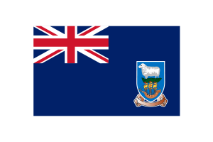 福克兰群岛旗帜三角形矢量插图