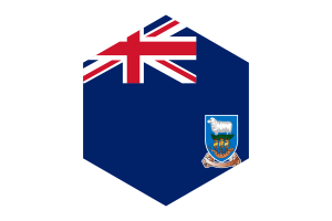 福克兰群岛旗帜六边形