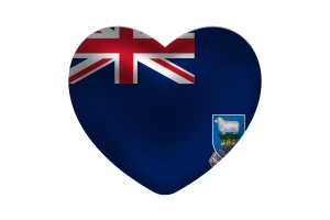 福克兰群岛旗帜心形