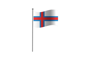 挥舞着法罗群岛旗帜