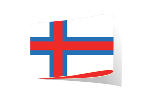 法罗群岛旗帜插图剪贴画