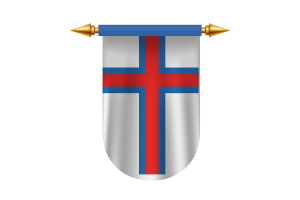 法罗群岛旗帜标志矢量图像