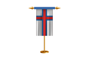 法罗群岛礼仪旗帜矢量免费