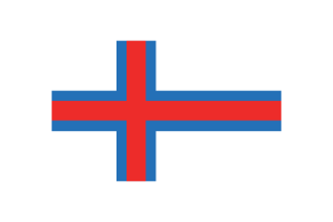 法罗群岛旗帜三角形矢量插图