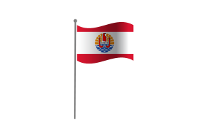 挥舞着法属波利尼西亚的旗帜